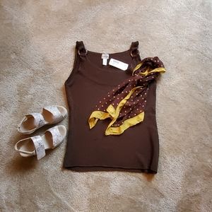 Chico's Garden Circle Fudge Tank (size 3)